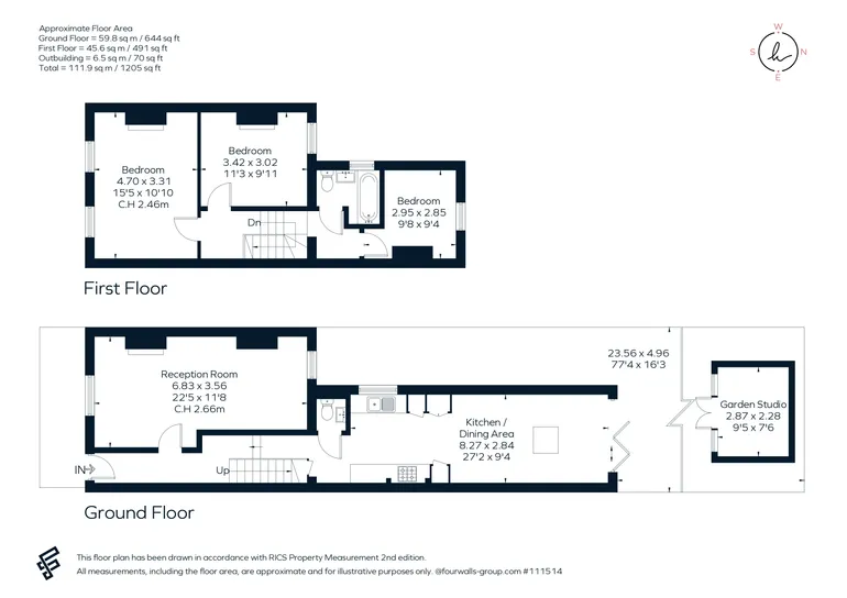 Floorplan 1 for Birkbeck Hill, London, SE21