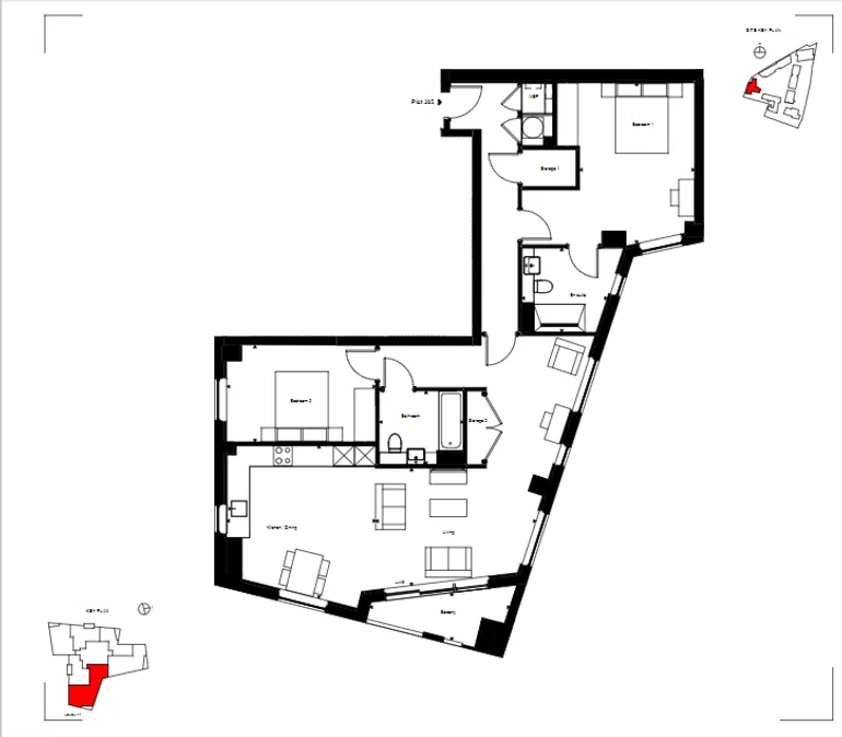 Floorplan 1 for Nine Elms Point, 50 Wandsworth Road London SW8