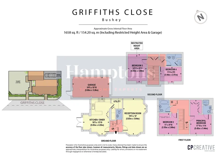 Floorplan 1 for Griffiths Close Bushey WD23