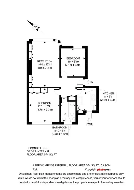 Floorplan 1 for Fortune Green Road London NW6