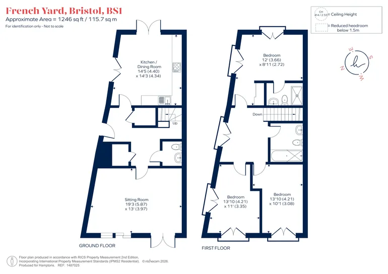 Floorplan 1 for Gingell House, Bristol, BS1