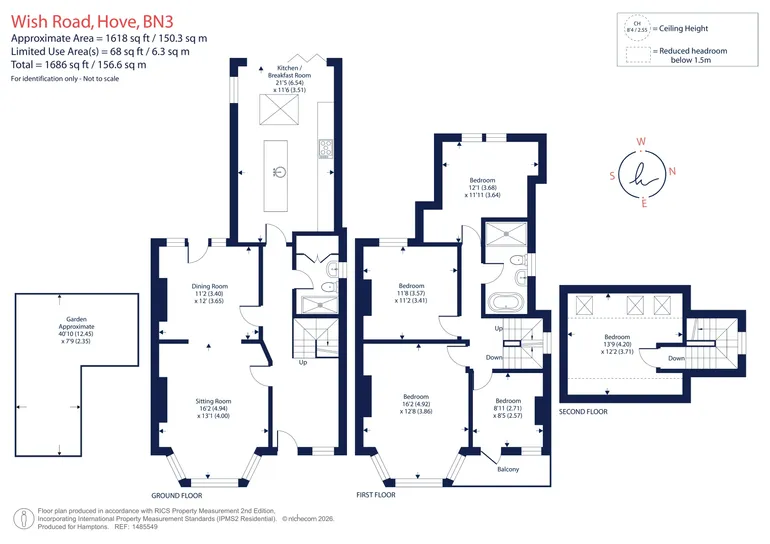Floorplan 1 for Wish Road Hove BN3