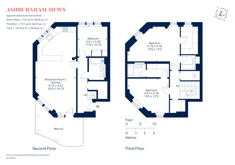 Floorplan 1 for Ashburnham Mews Westminster SW1P