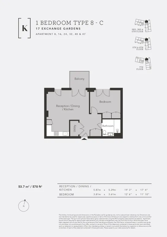 Floorplan 1 for Exchange Gardens, London, SW8