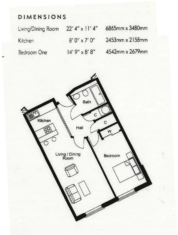 Floorplan 1 for Peninsula Apartments Paddington W2