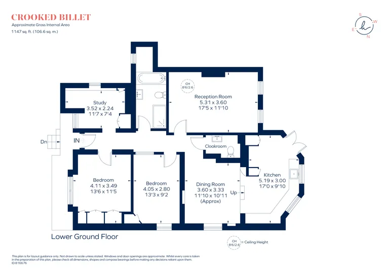 Floorplan 1 for Crooked Billet London SW19