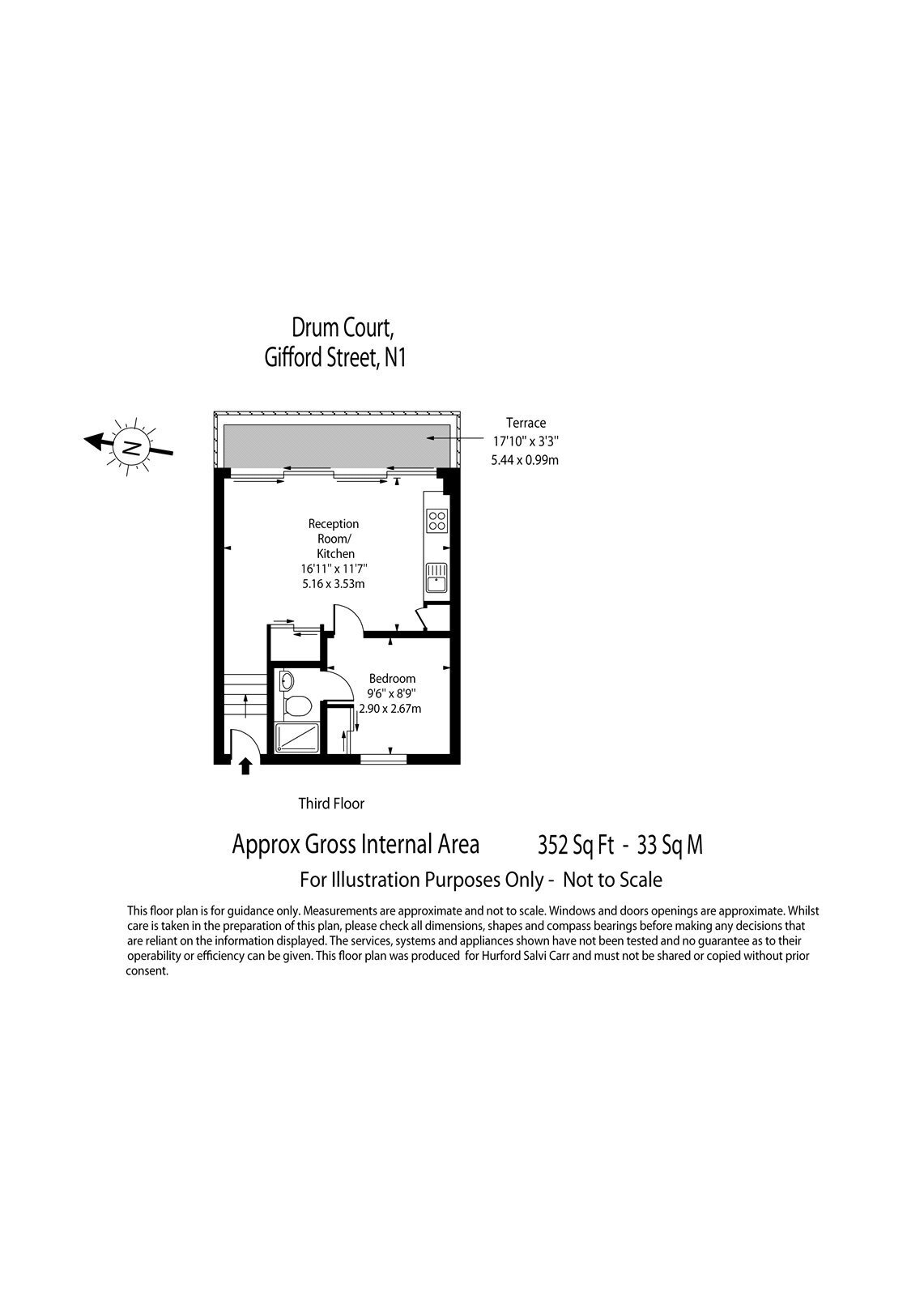 Gifford Street, Kings Cross, London, N1 floorplan