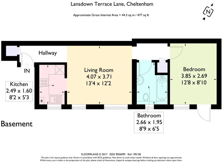 Floorplan 1 for Lansdown Terrace Lane Cheltenham GL50
