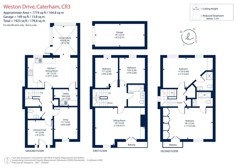 Floorplan 1 for Weston Drive, Caterham, CR3