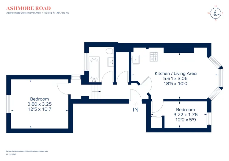 Floorplan 1 for Ashmore Road, London, W9
