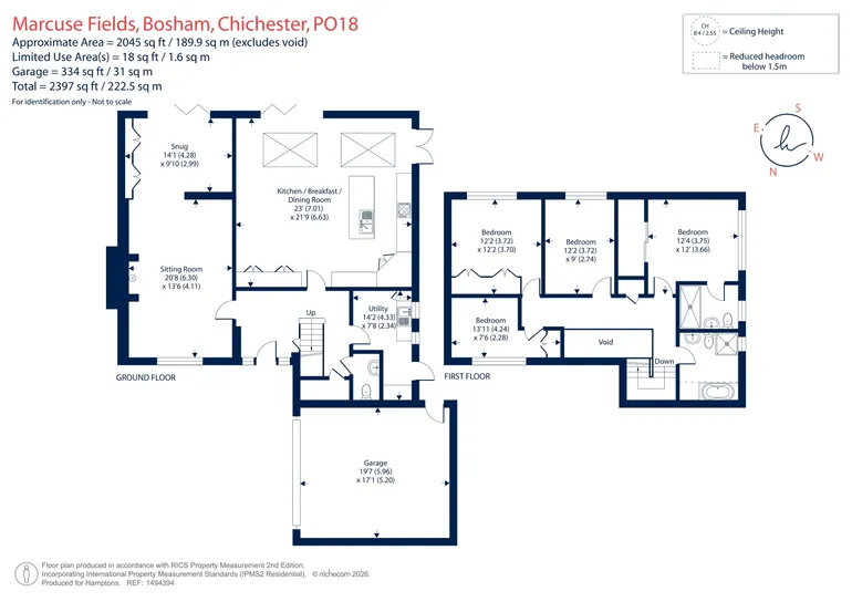 Floorplan 1 for Marcuse Fields, Chichester, PO18