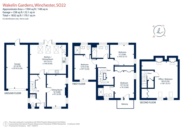 Floorplan 1 for Wakelin Gardens, Winchester, SO22