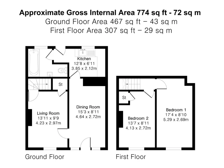 Floorplan 1 for Oxenden Road, Farnham, GU10