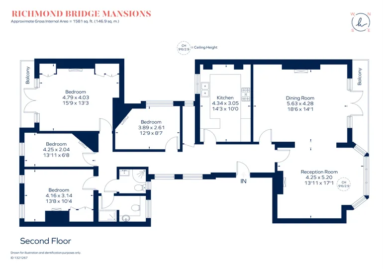 Floorplan 1 for Willoughby Road, Twickenham, TW1