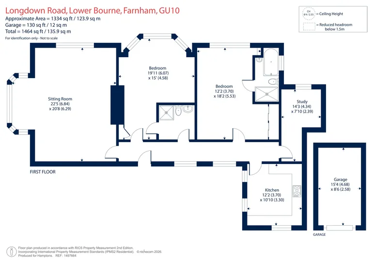 Floorplan 1 for Longdown Road, Lower Bourne Farnham, GU10
