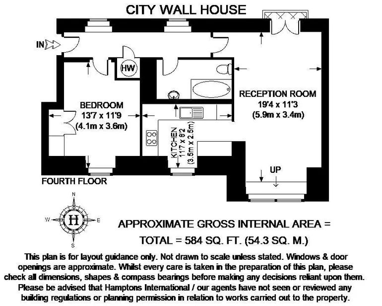 Floorplan 1 for Wormwood Street EC2, EPC:E