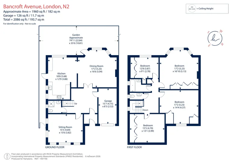 Floorplan 1 for Bancroft Avenue London N2