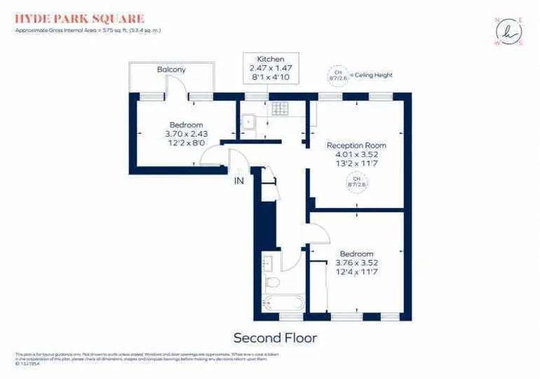 Floorplan 1 for Hyde Park Square, London, W2