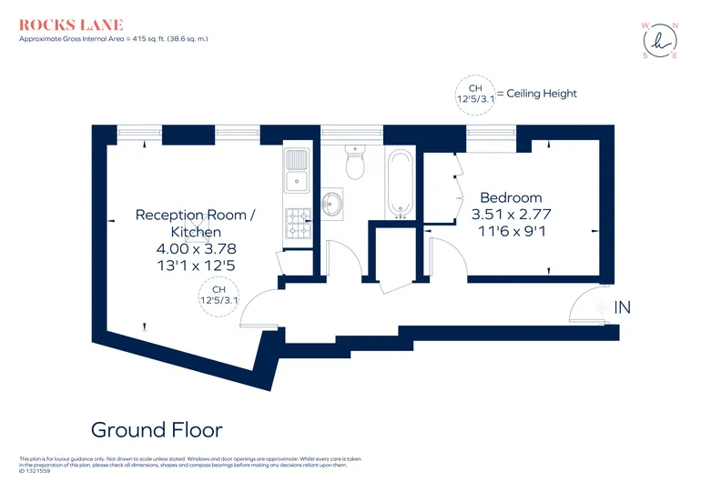 Floorplan 1 for Elm Grove Road London SW13