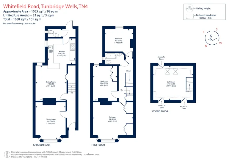 Floorplan 1 for Whitefield Road, Tunbridge Wells, TN4