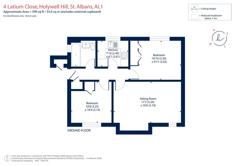 Floorplan 1 for Latium Close, Holywell Hill, St. Albans, AL1