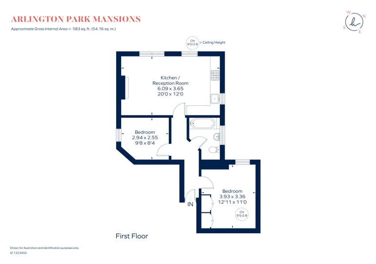 Floorplan 1 for Sutton Lane North, London, W4