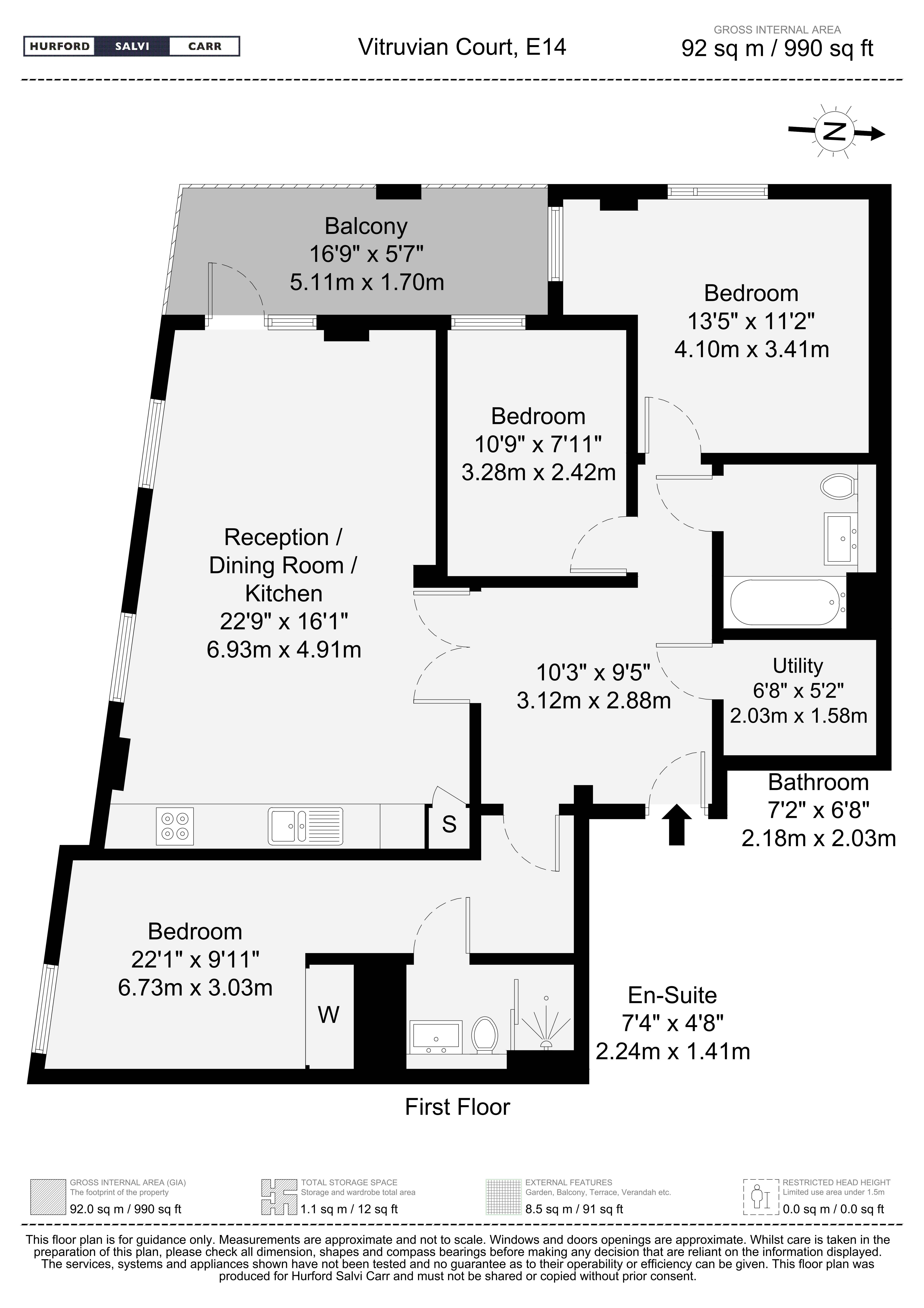 Vitruvian Court, Limehouse Basin, London, E14 floorplan