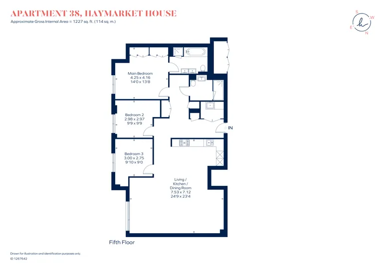 Floorplan 1 for Pinewood Gardens Teddington TW11