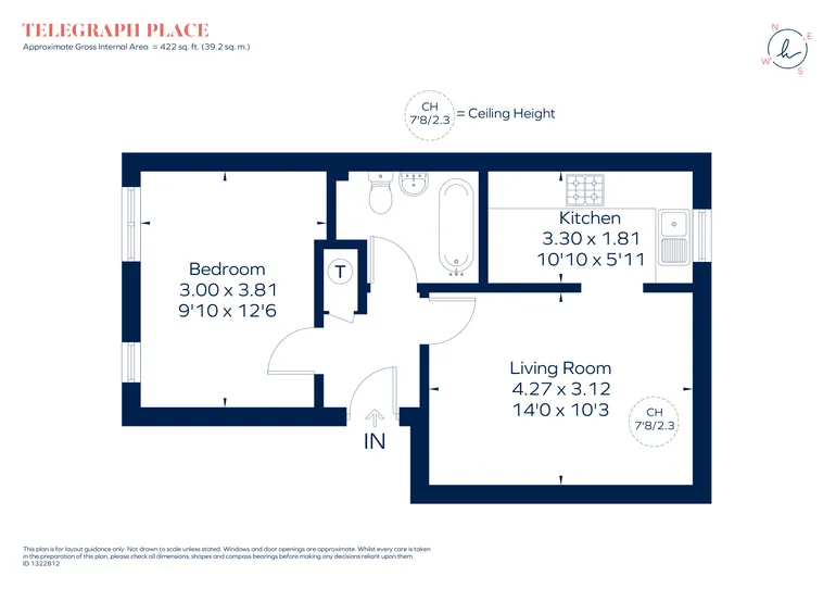 Floorplan 1 for Telegraph Place, E14
