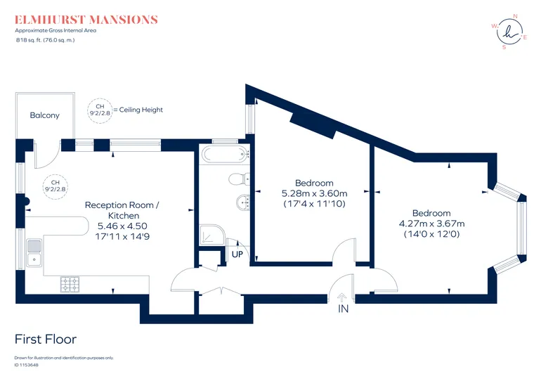 Floorplan 1 for Edgeley Road London SW4