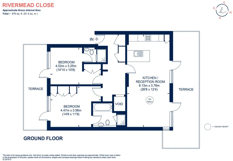 Floorplan 1 for Rivermead Close, Teddington, TW11