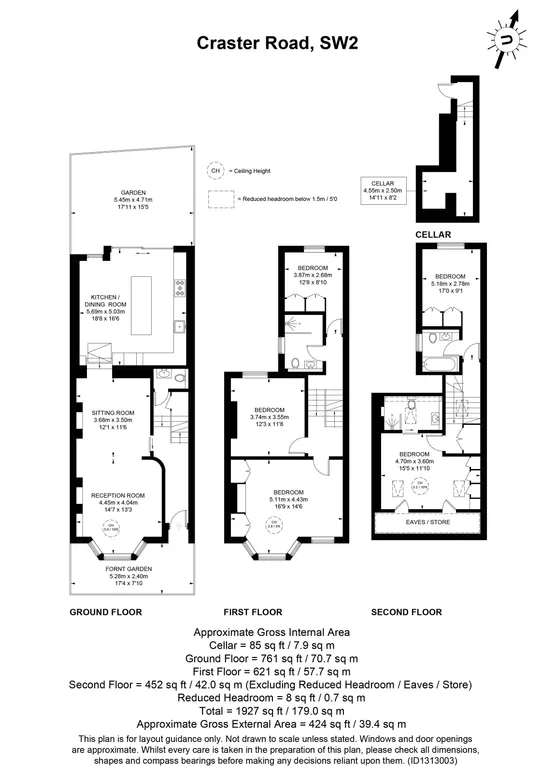 Floorplan 1 for Craster Road London SW2