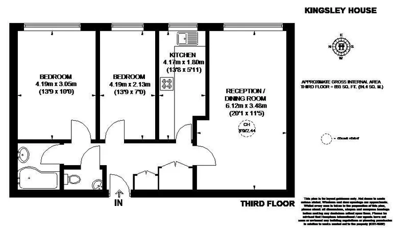 Floorplan 1 for Claremont Road, Surbiton, KT6