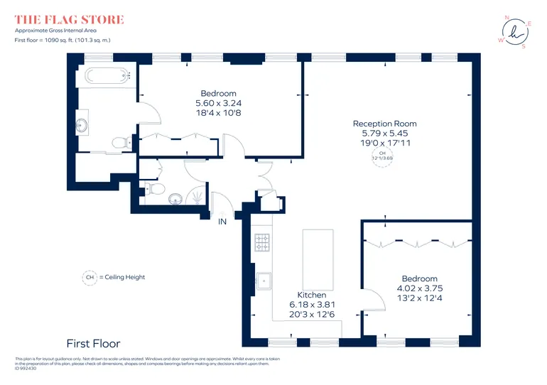 Floorplan 1 for The Flag Store, Shad Thames, SE1