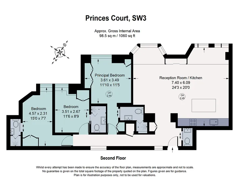 Floorplan 1 for Brompton Road, London, SW3