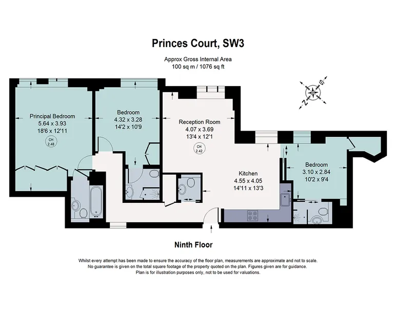 Floorplan 1 for Brompton Road, London, SW3