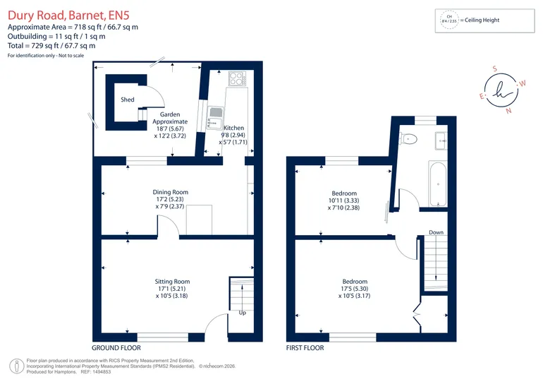 Floorplan 1 for Dury Road, Hadley Green, EN5
