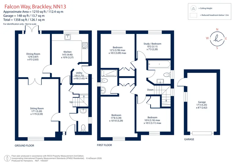 Floorplan 1 for Falcon Way, Brackley, NN13