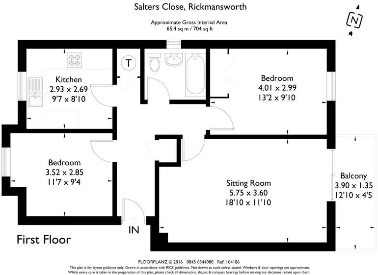 Floorplan 1 for Salters Close Rickmansworth WD3