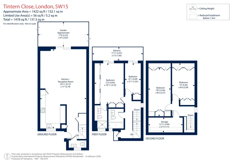 Floorplan 1 for Tintern Close London SW15