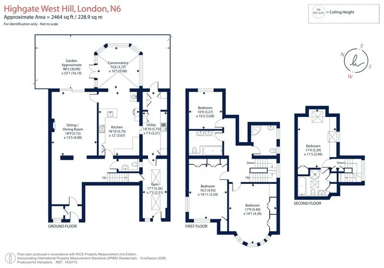 Floorplan 1 for Highgate West Hill London N6