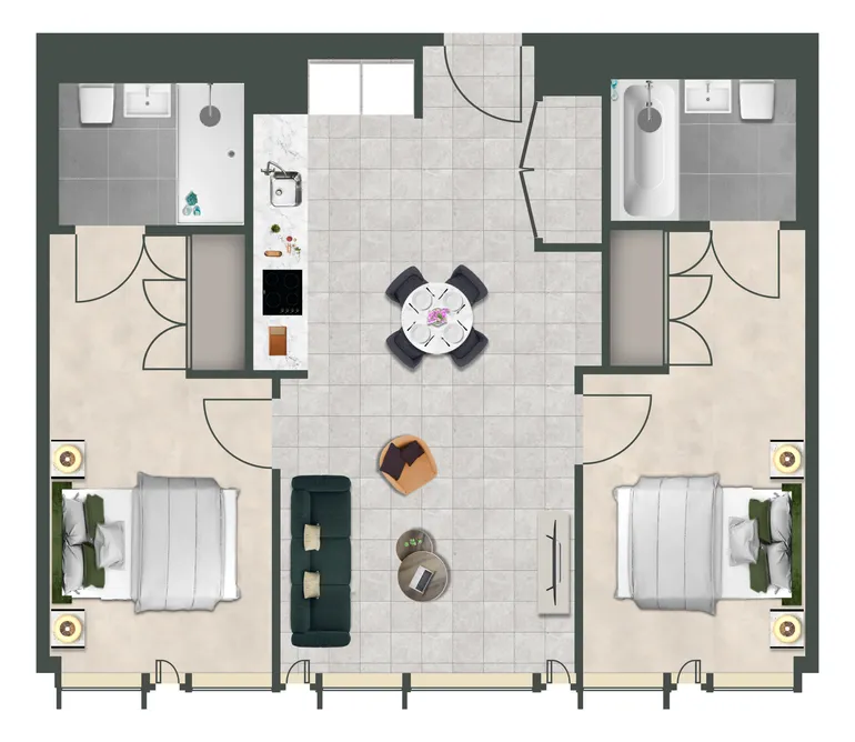 Floorplan 1 for The Mercian, 218 Broad Street Birmingham B15