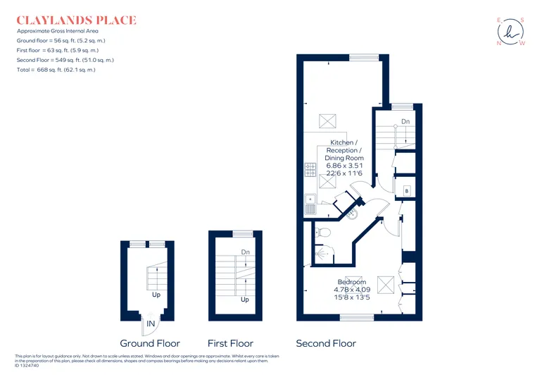 Floorplan 1 for Claylands Place London SW8