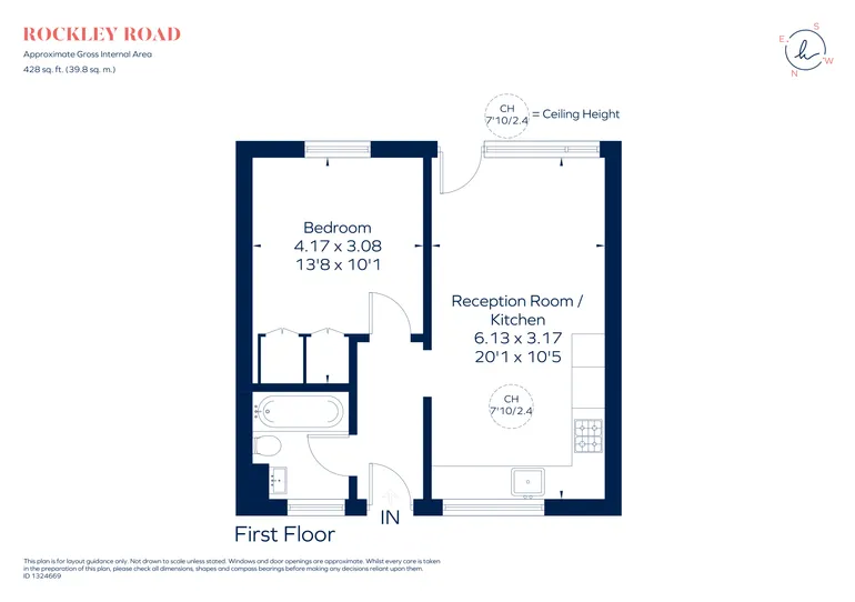Floorplan 1 for Rockley Road London W14