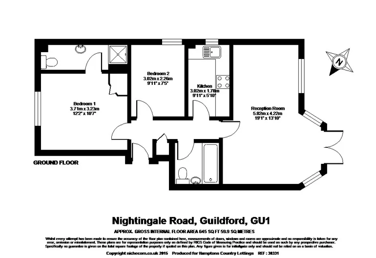 Floorplan 1 for Nightingale Road Guildford GU1