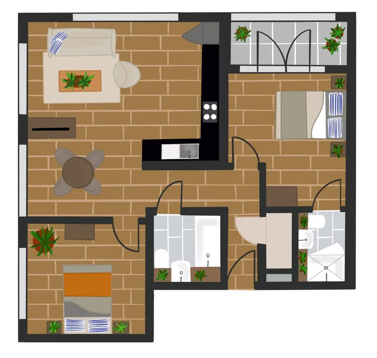 Floorplan 1 for Enclave: Birmingham City, 149 Hurst St Birmingham B5