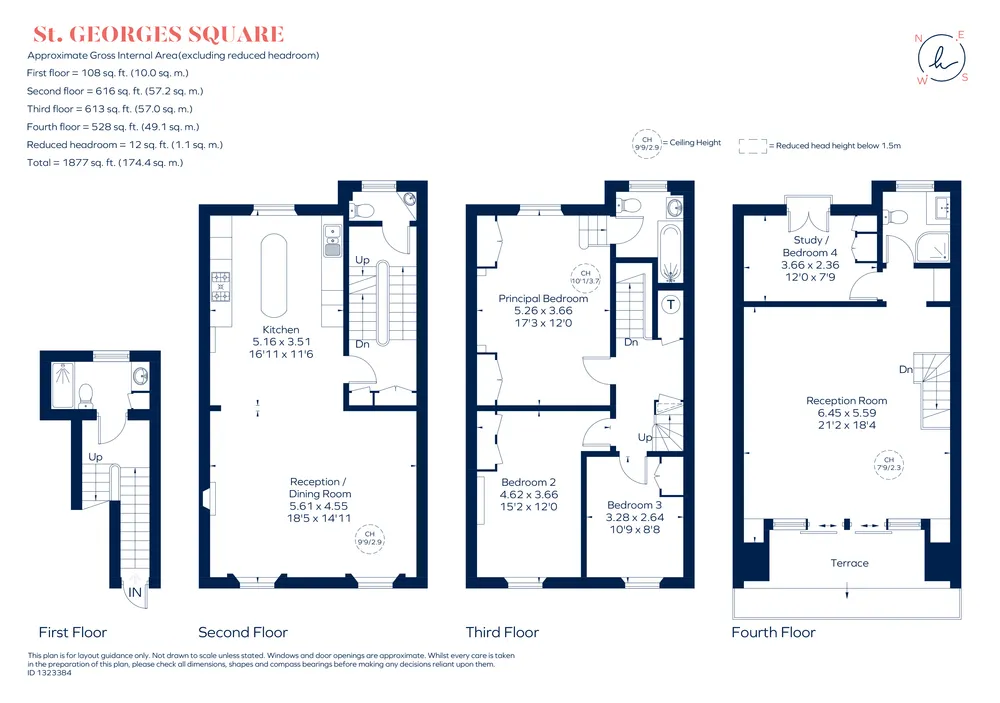 Floorplan for St George's Square, London, SW1V