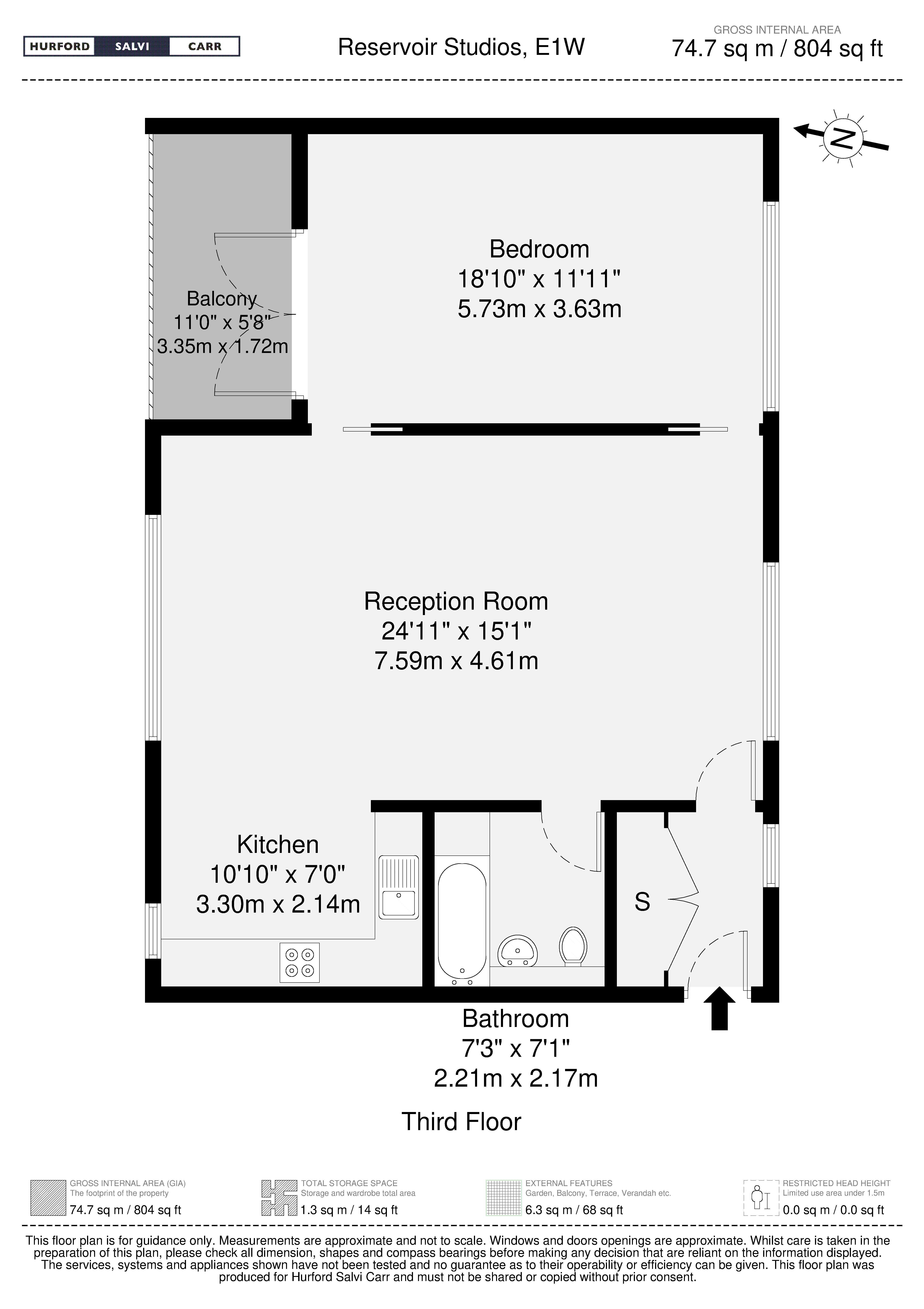 Cable Street, London, E1W floorplan
