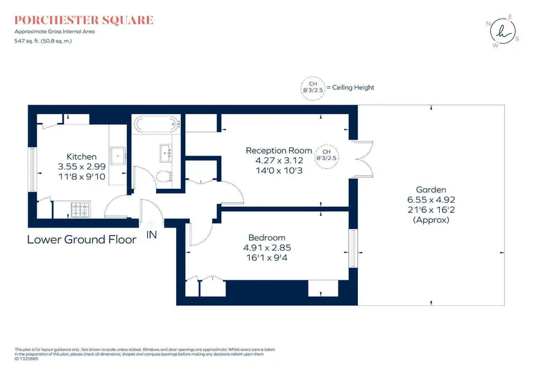 Floorplan 1 for Porchester Square, London, W2