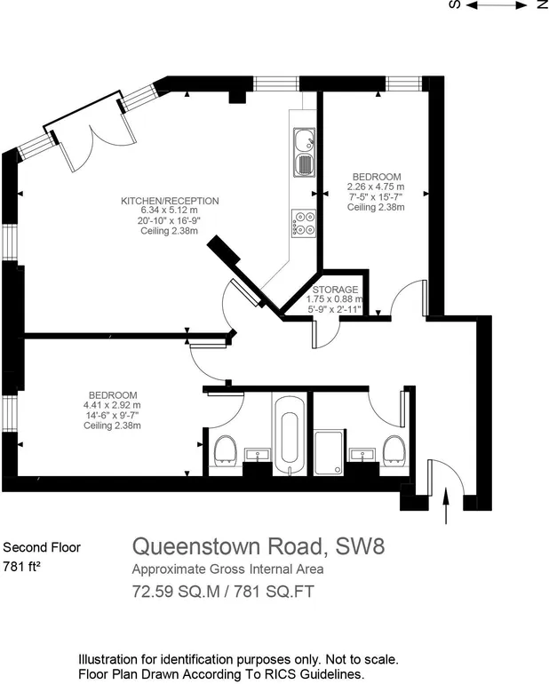 Floorplan 1 for Queenstown Road London SW8